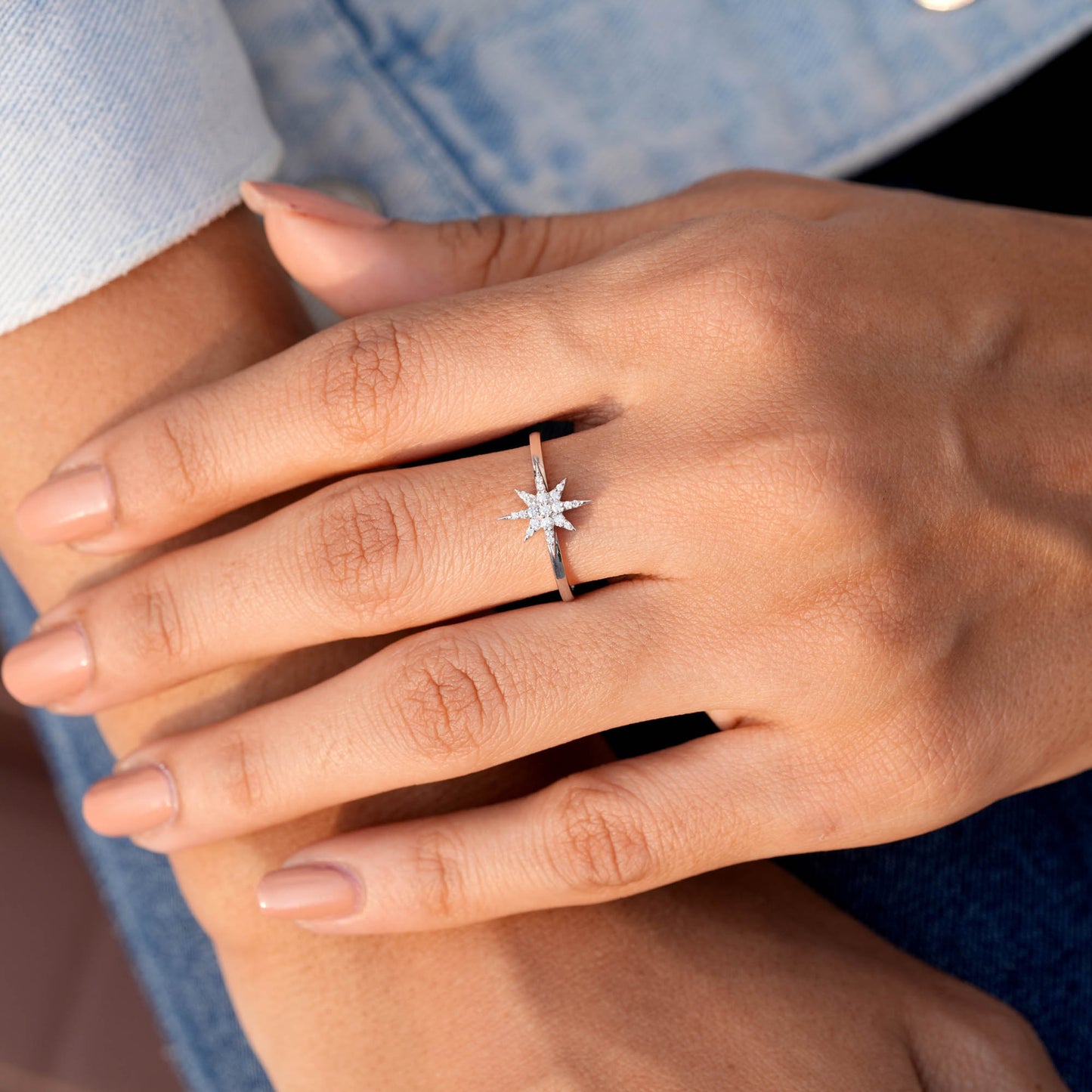 Round Diamond Premium Star Ring
