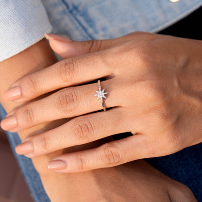 Round Diamond Premium Star Ring