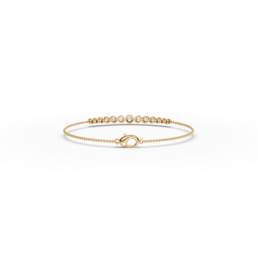 Round Bezel Moissanite Diamond Bracelet