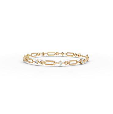 Round Station Moissanite Diamond Bracelet