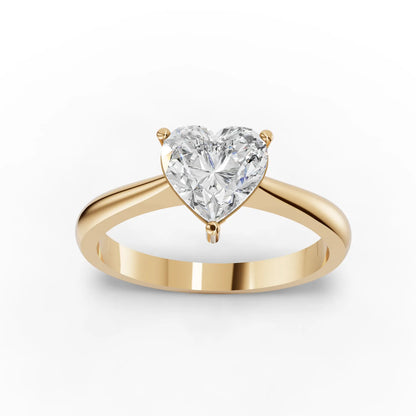 Heart Solitaire Moissanite Diamond Ring