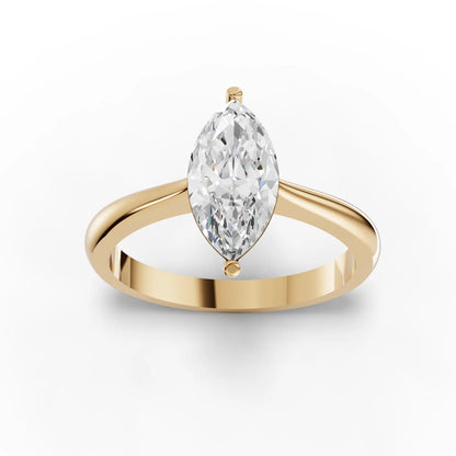 Marquise Solitaire Moissanite Diamond Ring