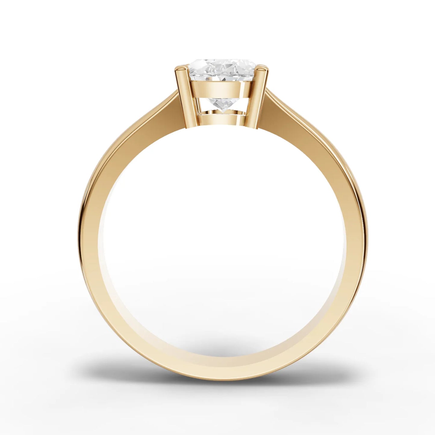 Oval Solitaire Moissanite Diamond Ring