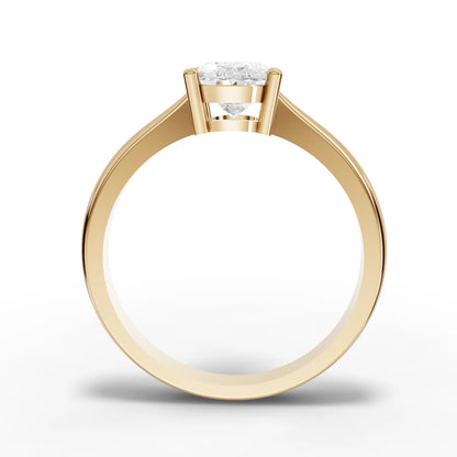 Oval Solitaire Moissanite Diamond Ring