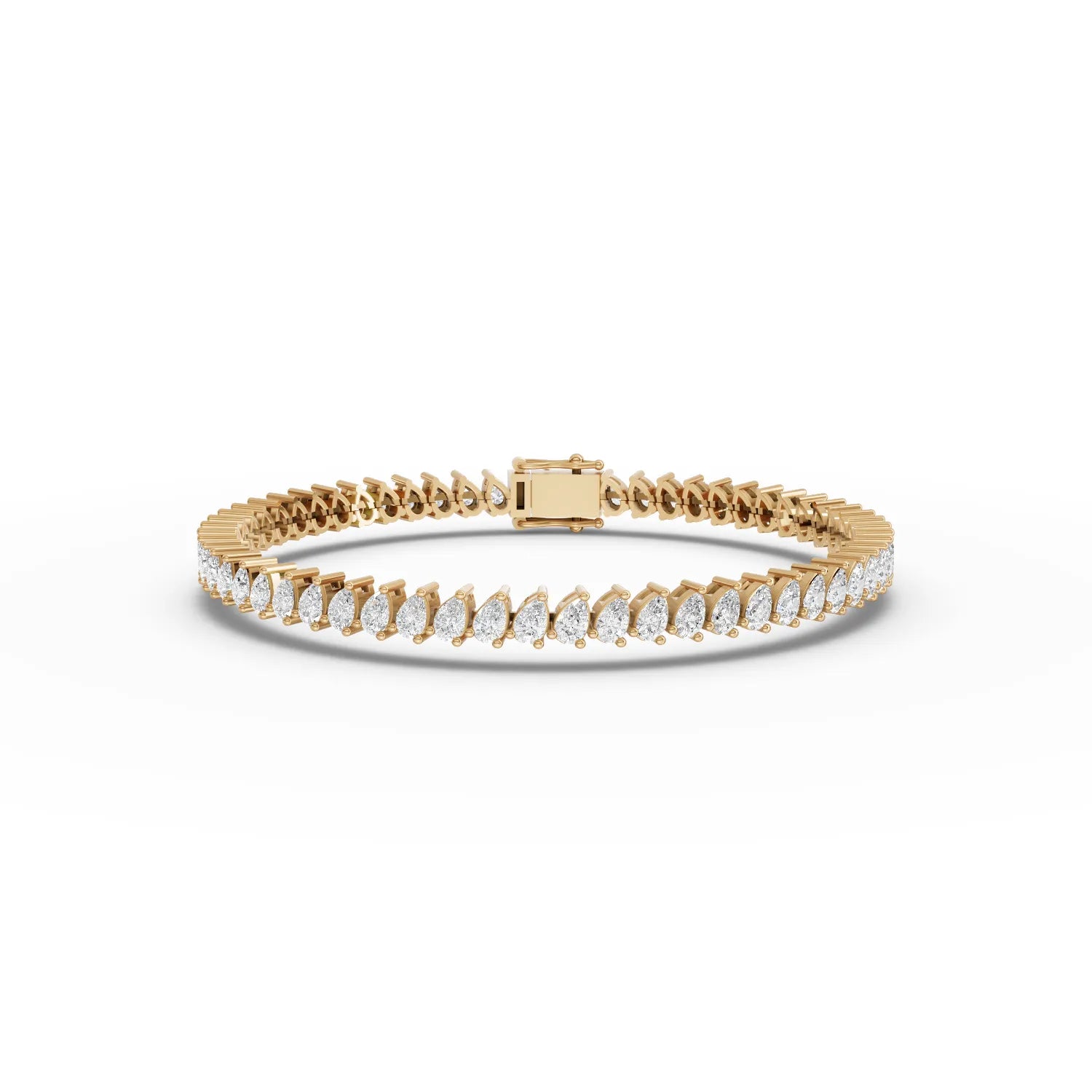 Pear Moissanite Diamonds Tennis Bracelet