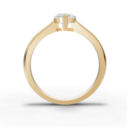 Marquise Solitaire Moissanite Diamond Ring