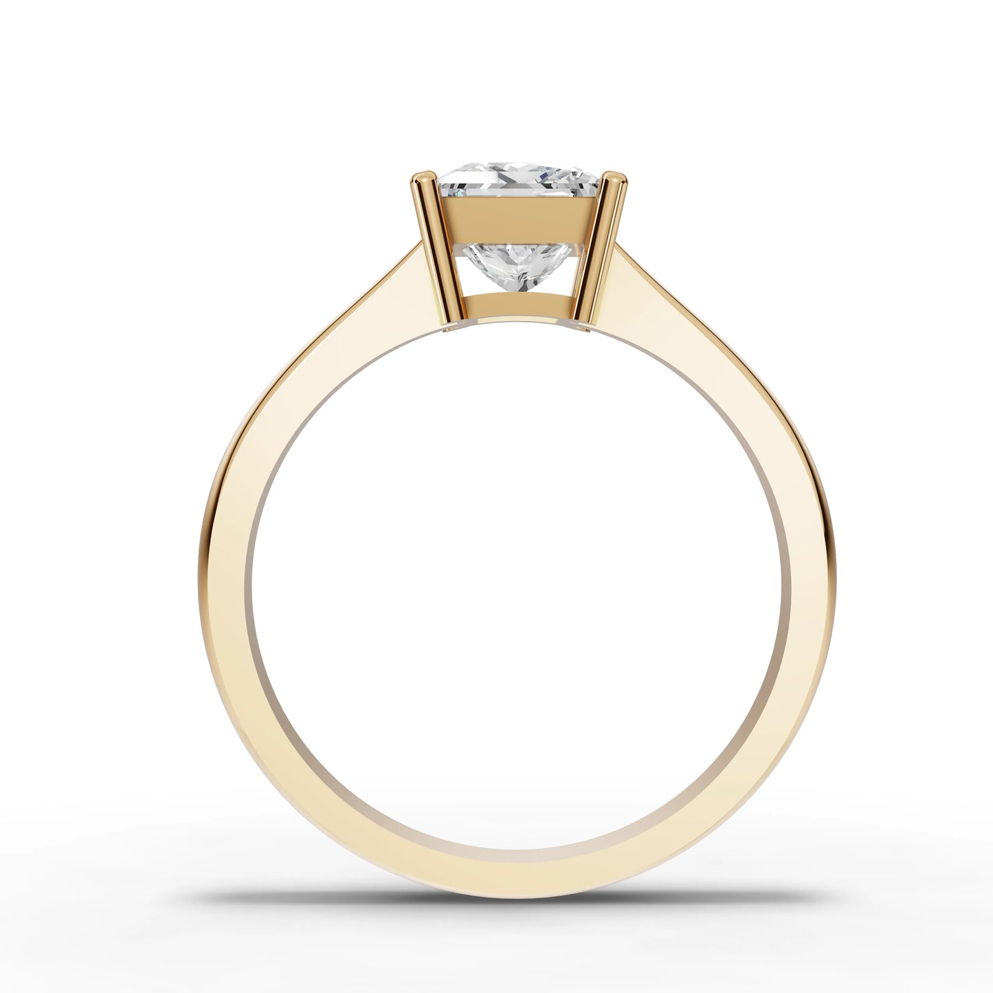 Princess Solitaire Moissanite Diamond Ring