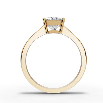 Princess Solitaire Moissanite Diamond Ring