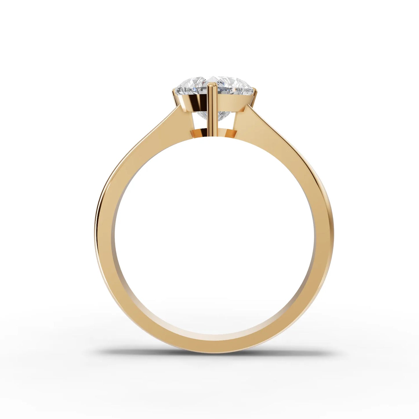 Heart Solitaire Moissanite Diamond Ring