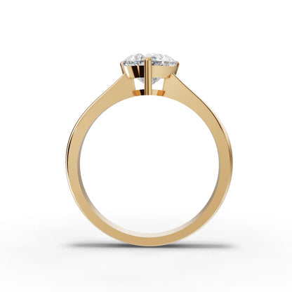Heart Solitaire Moissanite Diamond Ring